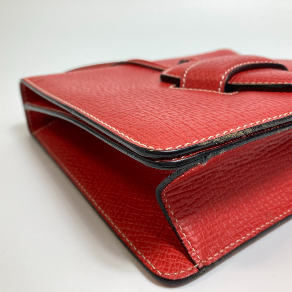 LOEWE Handbag leather Red vintage logo Women Used Authentic