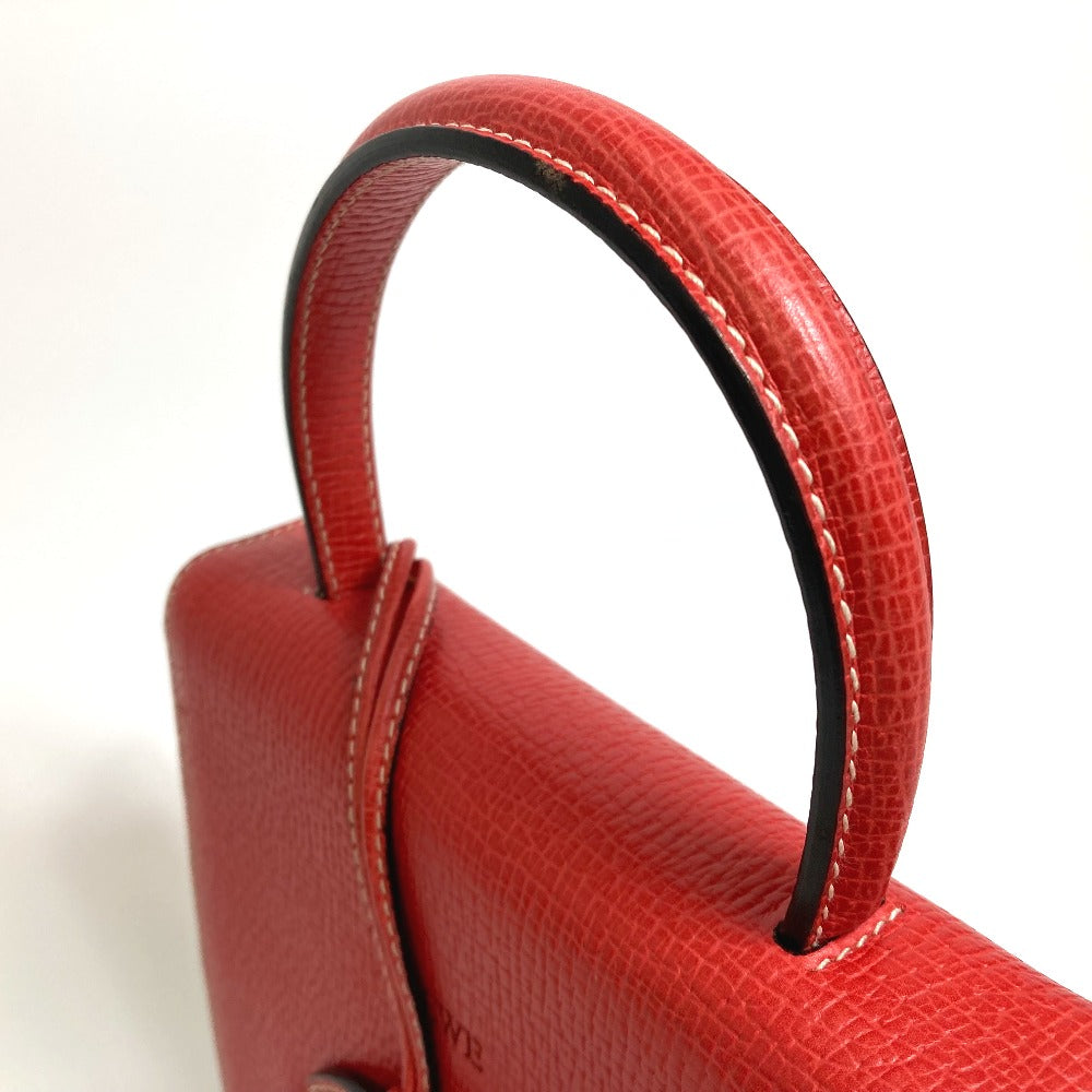 LOEWE Handbag leather Red vintage logo Women Used Authentic