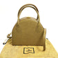 FENDI Handbag leather Beige type Semicircular form Women Used Authentic