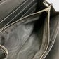 GIVENCHY Long Wallet Purse leather black I FEEL LOVE organizer mens Used Authentic