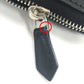 GIVENCHY Long Wallet Purse leather black I FEEL LOVE organizer mens Used Authentic