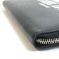 GIVENCHY Long Wallet Purse leather black I FEEL LOVE organizer mens Used Authentic