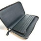 GIVENCHY Long Wallet Purse leather black I FEEL LOVE organizer mens Used Authentic