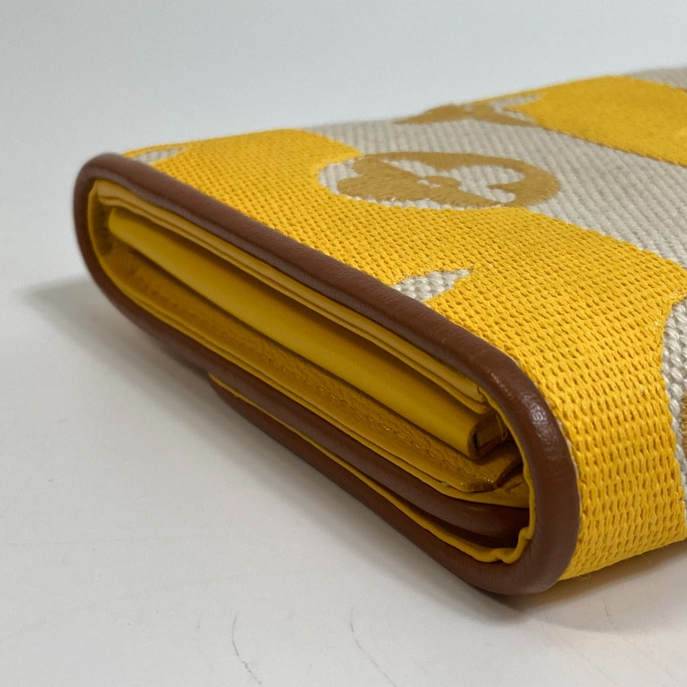 LOUIS VUITTON Long Wallet Purse M80416 Canvas / leather Yellow type Monogram Portefeuille Capsine unisex(Unisex) Used Authentic