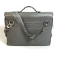 LOUIS VUITTON Briefcase M32641 Taiga Leather gray Taiga Vasili PM mens Used Authentic
