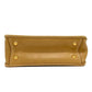 PRADA Handbag leather beige logo Square Women Used Authentic
