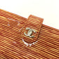 CHANEL Pouch Patent leather Red type CC COCO Mark border Women Used Authentic