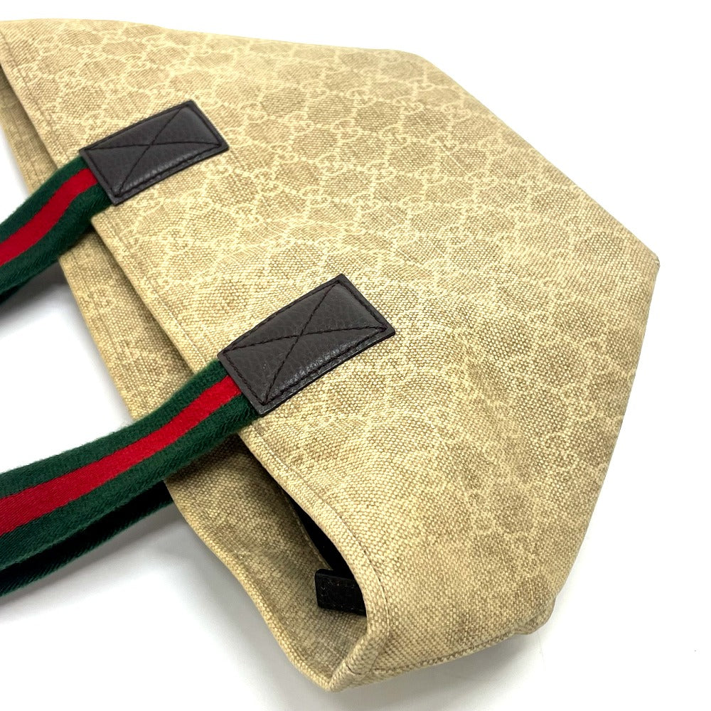 GUCCI Tote Bag 374433 GG canvas beige GG Sherry line Women Used Authentic