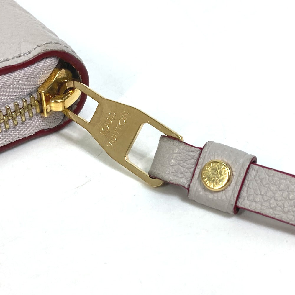 LOUIS VUITTON Long Wallet Purse M69142 Monogram Ann Platt Leather gray Monogram Ann Platt Zippy wallet Women Used Authentic