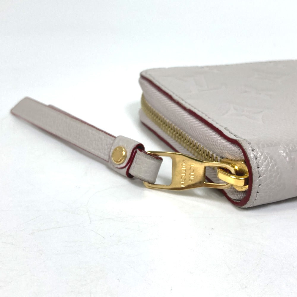 LOUIS VUITTON Long Wallet Purse M69142 Monogram Ann Platt Leather gray Monogram Ann Platt Zippy wallet Women Used Authentic