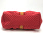 CELINE Handbag Canvas / leather Red type Macadam Women Used Authentic