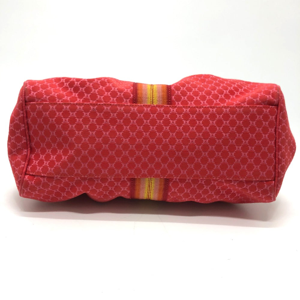 CELINE Handbag Canvas / leather Red type Macadam Women Used Authentic