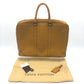 LOUIS VUITTON Business bag N41218 Damier Anfini Leather Yellow type Anfini Handbag Women Used Authentic