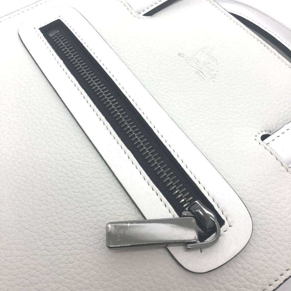 Christian Louboutin Tote Bag leather white emblem trick truck Tote Bag mens Used Authentic