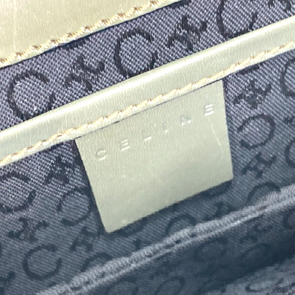 CELINE Accessory pouch Canvas / leather Red C Macadam Handbag Women Used Authentic