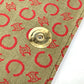 CELINE Accessory pouch Canvas / leather Red C Macadam Handbag Women Used Authentic