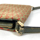 CELINE Accessory pouch Canvas / leather Red C Macadam Handbag Women Used Authentic