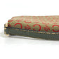 CELINE Accessory pouch Canvas / leather Red C Macadam Handbag Women Used Authentic
