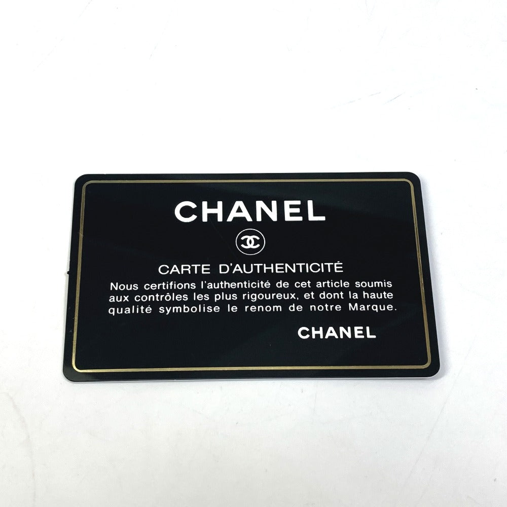 CHANEL Trifold wallet lambskin black CC COCO Mark Small flap Women Used Authentic