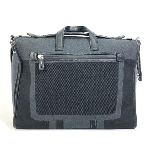 FENDI Business bag 7VA400 Canvas / leather Black Grey logo mesh bicolor