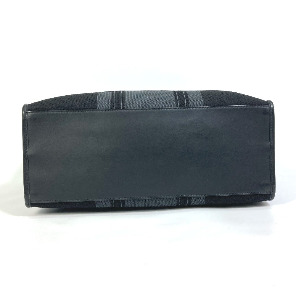 FENDI Business bag 7VA400 Canvas / leather Black Grey logo mesh bicolor