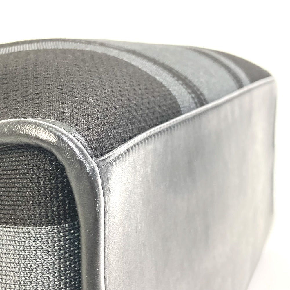 FENDI Business bag 7VA400 Canvas / leather Black Grey logo mesh bicolor