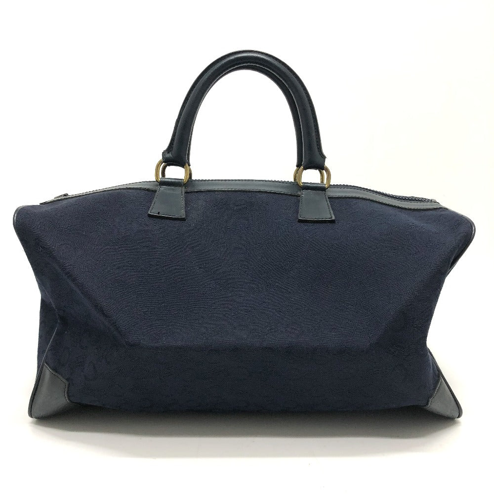 CELINE Boston Duffel bag Canvas / leather Navy C Macadam Carriage vintage Women Used Authentic