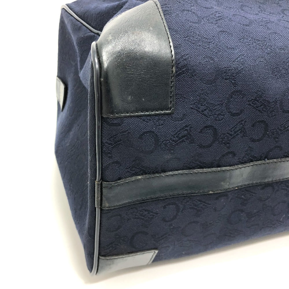 CELINE Boston Duffel bag Canvas / leather Navy C Macadam Carriage vintage Women Used Authentic