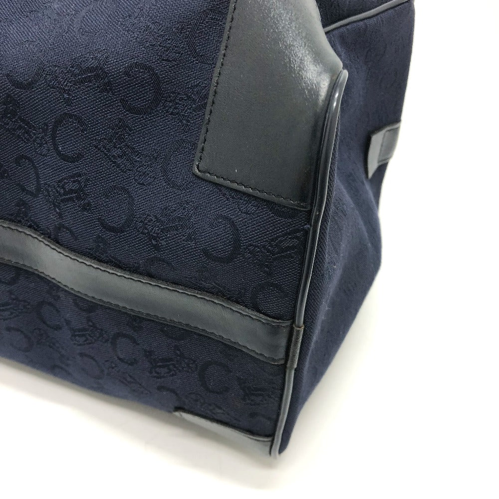 CELINE Boston Duffel bag Canvas / leather Navy C Macadam Carriage vintage Women Used Authentic