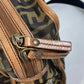 FENDI Tote Bag 7VA158 Leather / canvas Brown Zucca FF pattern Handbag 2WAY Bag Shoulder Bag Women Used Authentic