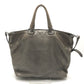 PRADA Tote Bag leather Brown logo unisex(Unisex) Used Authentic
