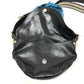 CELINE Shoulder Bag 115/130 leather black ribbon Crossbody Women Used Authentic