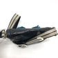 CELINE Shoulder Bag 115/130 leather black ribbon Crossbody Women Used Authentic
