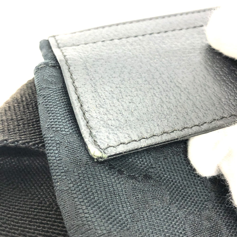 GUCCI Waist bag 28566 GG canvas black GG Sling bag mens Used Authentic
