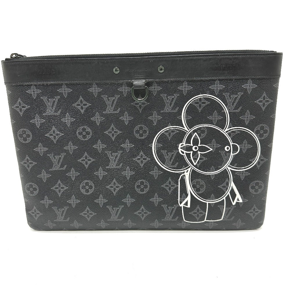LOUIS VUITTON Clutch bag M52904 Monogram Eclipse Canvas black Bag Monogram Eclipse Pochette Apollo Vivienne mens Used Authentic