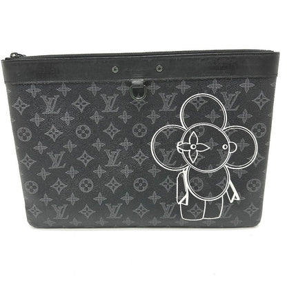 LOUIS VUITTON Clutch bag M52904 Monogram Eclipse Canvas black Bag Monogram Eclipse Pochette Apollo Vivienne mens Used Authentic