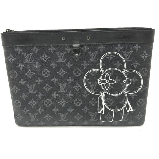 LOUIS VUITTON Clutch bag M52904 Monogram Eclipse Canvas black Bag Monogram Eclipse Pochette Apollo Vivienne mens Used Authentic
