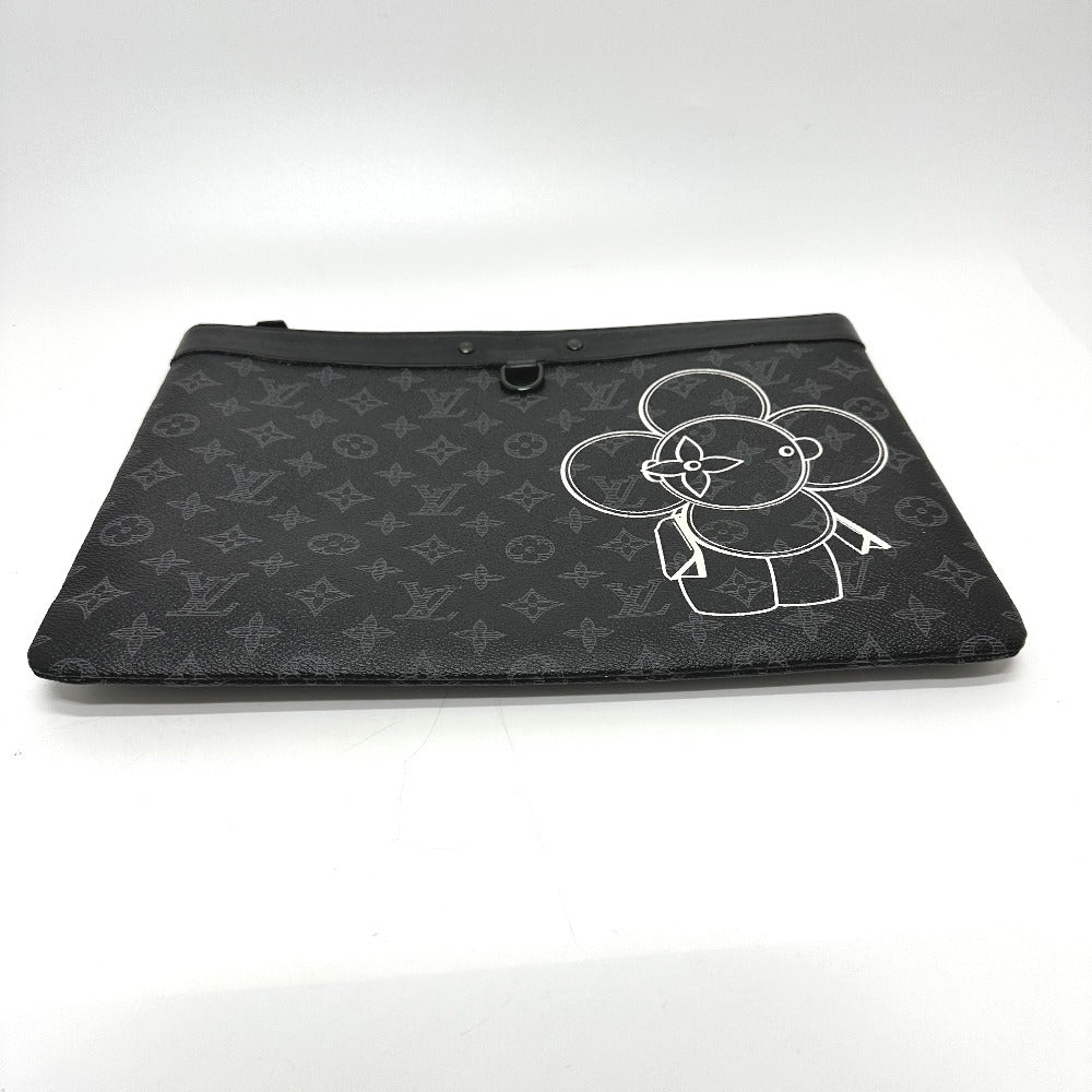 LOUIS VUITTON Clutch bag M52904 Monogram Eclipse Canvas black Bag Monogram Eclipse Pochette Apollo Vivienne mens Used Authentic