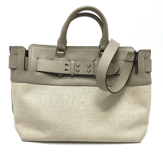 BURBERRY Handbag 4076673 Canvas,leather beige Belt bag medium Women Used Authentic