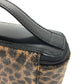 LOEWE Vanity bag leather Brown Leopard Mini/Cosmetics Pouch Women Used Authentic