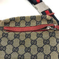 GUCCI Waist bag 28566 GG canvas / leather Red GG/logo Sling bag mens Used Authentic