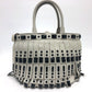 PRADA Handbag B2466S leather white fringe Women Used Authentic