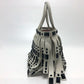 PRADA Handbag B2466S leather white fringe Women Used Authentic