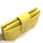 CHANEL Coin case AP1991 Caviar skin yellow CC COCO Mark classic small wallet Women Used Authentic