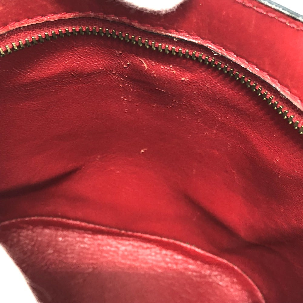 CELINE Handbag leather Red Mini tote Women Used Authentic