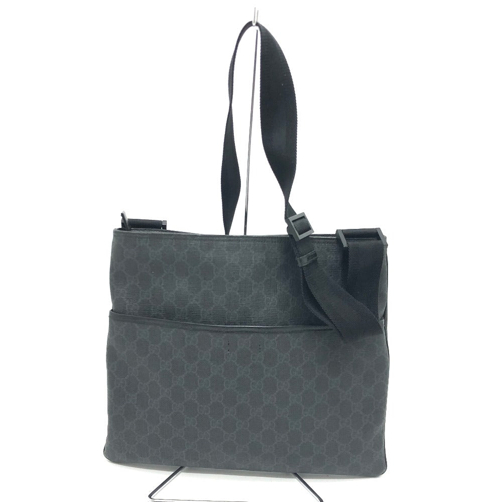 GUCCI Shoulder Bag 162904  GG Supreme Canvas black GG mens Used Authentic