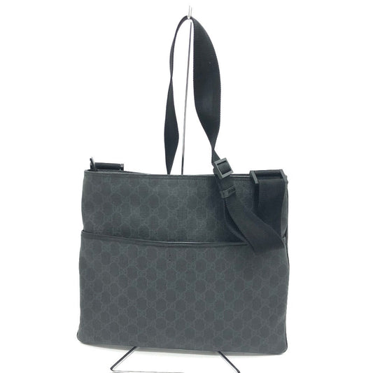 GUCCI Shoulder Bag 162904  GG Supreme Canvas black GG mens Used Authentic