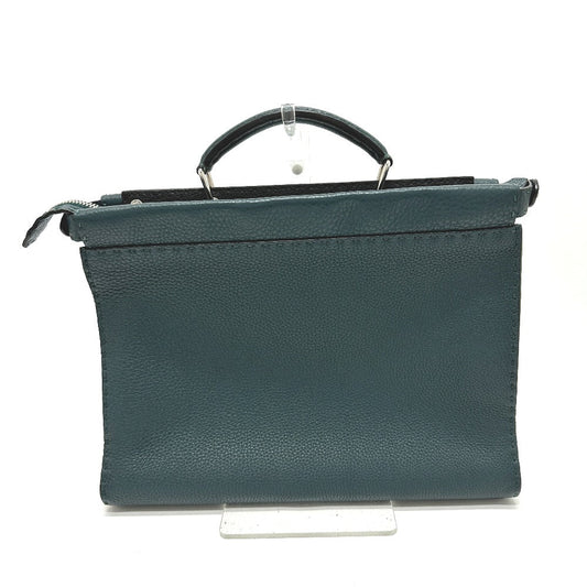 FENDI Business bag 7VA406 leather Blue type Selleria Monster Iconic Peek-a-boo fit unisex(Unisex) Used Authentic