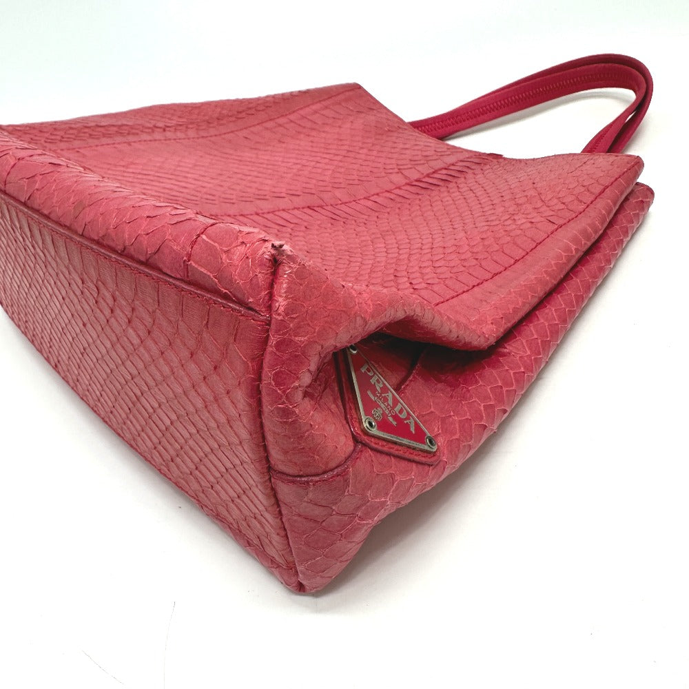 PRADA Tote Bag B8212 leather pink With logo Side logo Women Used Authentic
