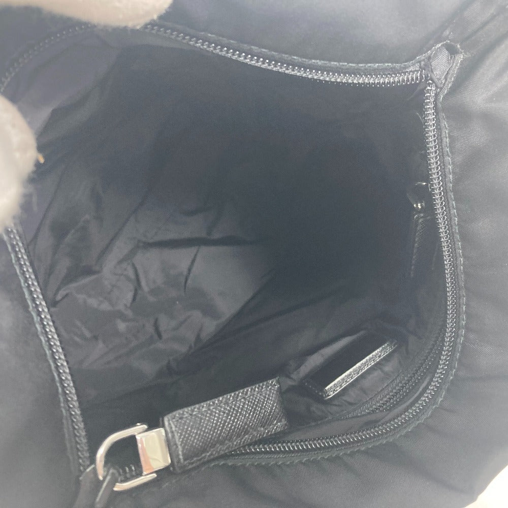 PRADA Shoulder Bag 2VH055 Nylon black With logo Triangle logo plate mens Used Authentic